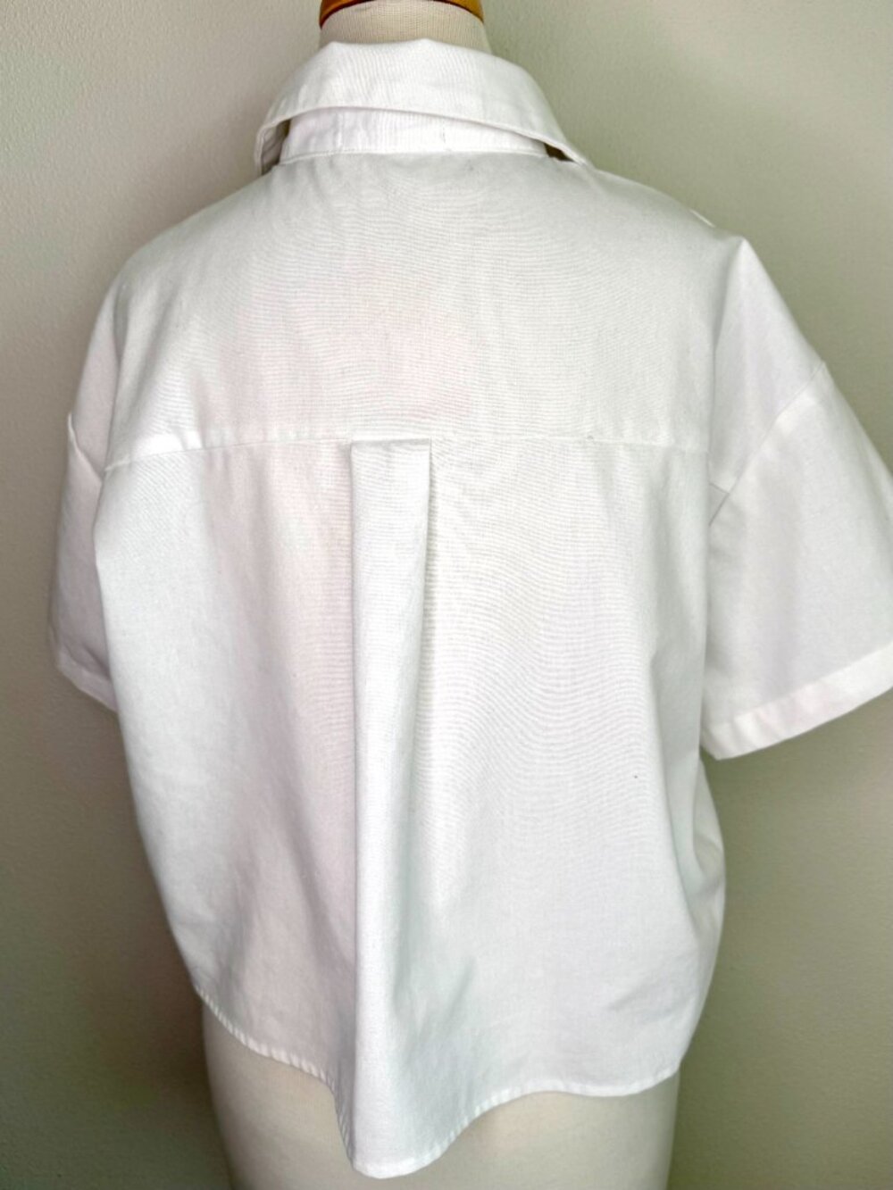 Cider Button Up Top Dog Embroidered Linen Blend Short Sleeve Blouse Sz M - Picture 2 of 7